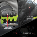 VIATERRA Riding Gloves Holeshot V2 Fluro Green - Image 2