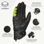 VIATERRA Riding Gloves Holeshot V2 Fluro Green - Image 3