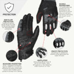 VIATERRA Riding Gloves Holeshot V2 Gunmetal - Image 4