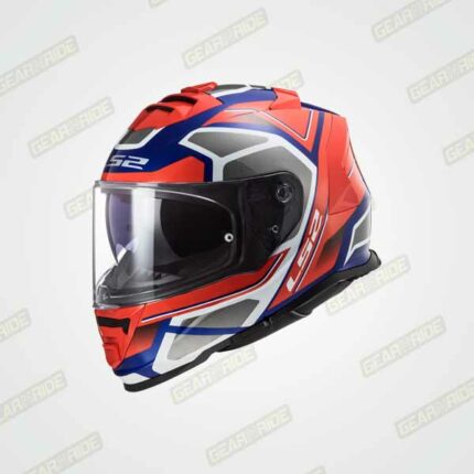 LS2 FF320 Scape White Red Gloss Full Face Helmet - Gear and