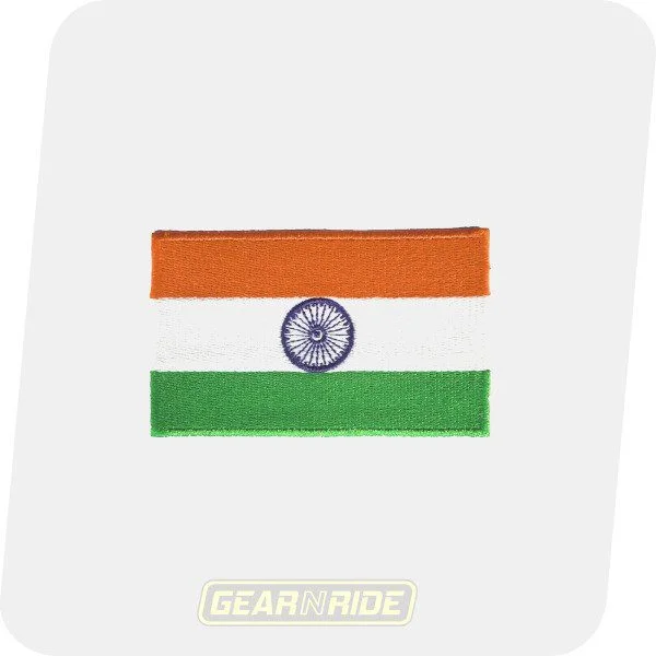 QUIPCO India Flag Patch - Embroidered with Coloured Borders - Image 1