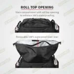VIATERRA Tail Bag Claw V3 100% WP Black Orange 72L - Image 5