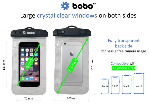 BOBO Waterproof Mobile Phone Pouch Milky White - Image 5