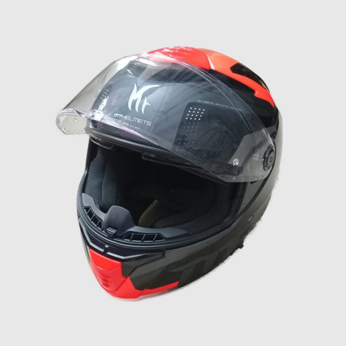 Pre-owned MT Helmet Thunder 4 SV Goblin Fluro Red Gloss, size L - Image 1
