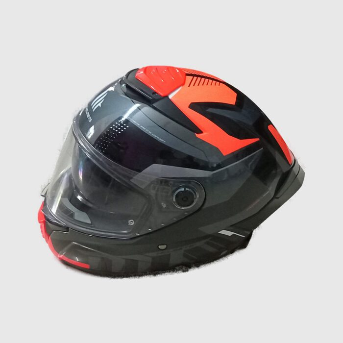 Pre-owned MT Helmet Thunder 4 SV Goblin Fluro Red Gloss, size L - Image 4