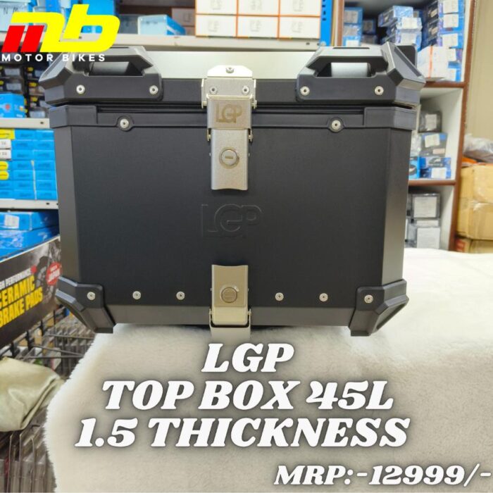 LGP Aluminium Top Box 45L Black, with 1.5x Thickness - Image 1
