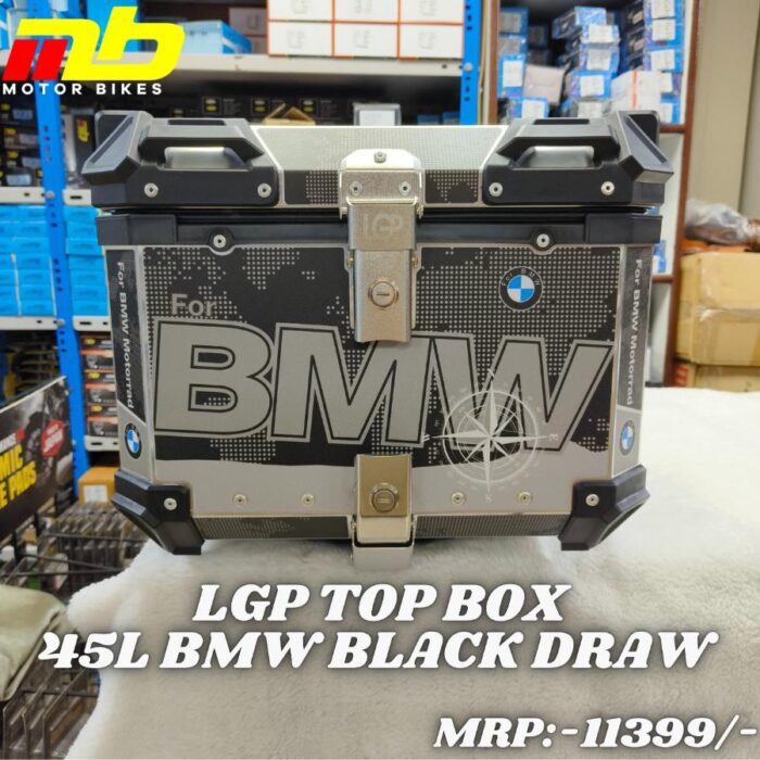 LGP Aluminium Top Box 45L BMW Draw Graphic Black - Image 1