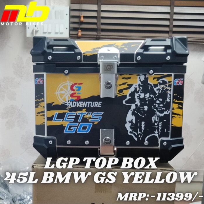LGP Aluminium Top Box 45L BMW GS Lets Go Graphic Yellow - Image 1