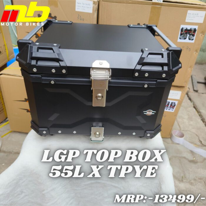 LGP Aluminium Top Box 55L X Type Black - Image 1