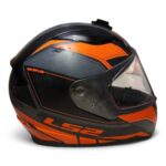 Pre-Owned LS2 Helmet FF353 Infinity Black/Orange matt, Size L - Image 3