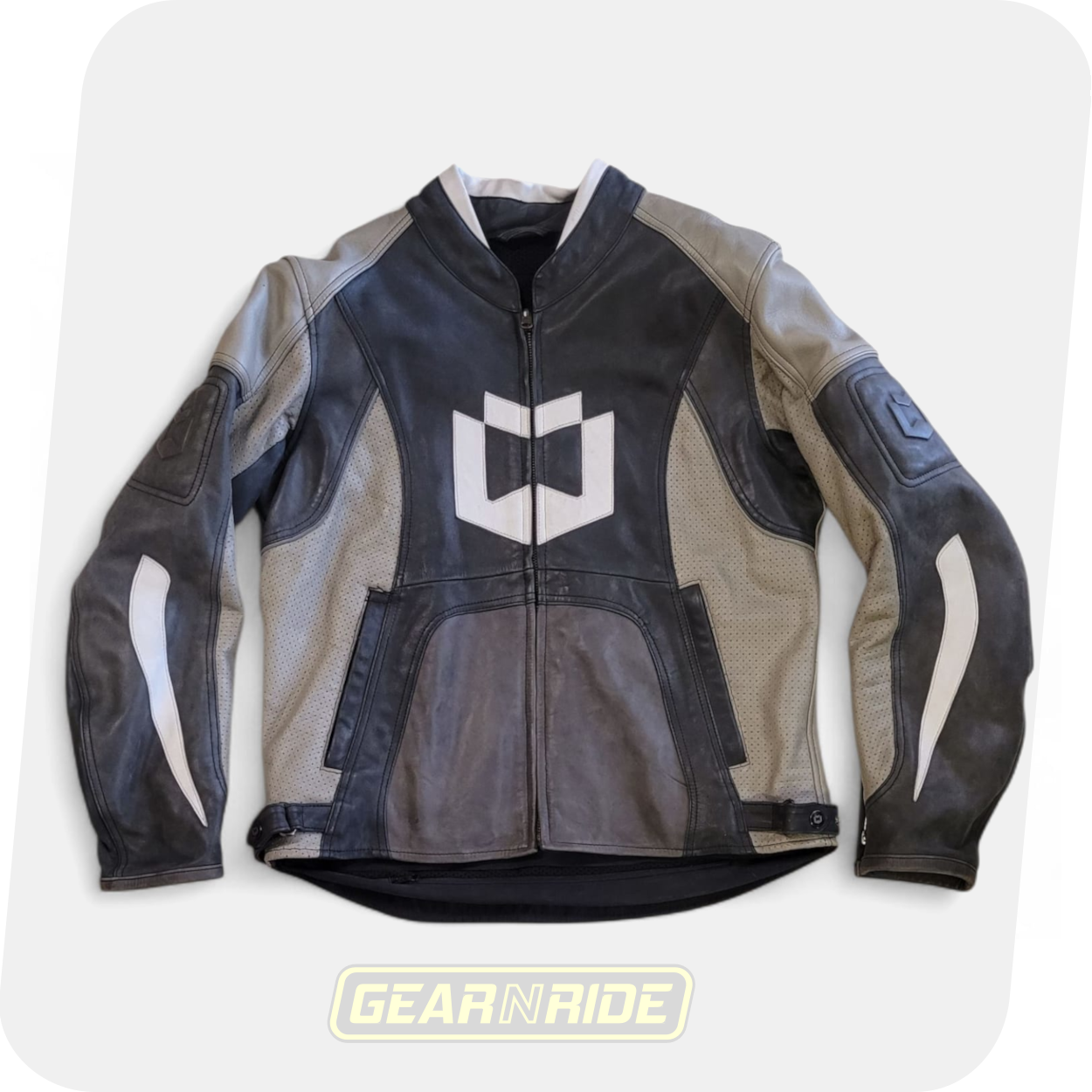 Pre-Owned WISER BY THE MILE Leather Jacket Grey, Size M-1 Pre-Owned WISER BY THE MILE Leather Jacket Grey, Size M - Image 1