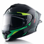 AXOR Helmet Brutale Kryptic Dual Spoiler Black Green - Image 3