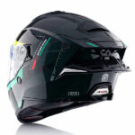 AXOR Helmet Brutale Kryptic Dual Spoiler Black Green - Image 6