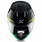 AXOR Helmet Brutale Kryptic Dual Spoiler Black Green - Image 7