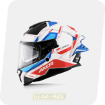 AXOR Helmet Brutale Ryden Dual Spoiler White Red Glossy