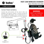 BOBO Mobile Holder BM18H with 15W Wireless Charger & USB-C Charging - Image 5
