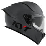 KYT Helmet R2R Pro Grl Plain Grey Glossy - Image 2