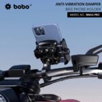 BOBO Mobile Holder BM14 Pro X mounted on a motorcycle handlebar