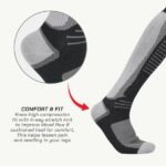 VIATERRA x RANDY SUN Knee High Waterproof Socks X283 Merino Wool, Grey - Image 3