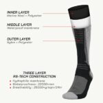 VIATERRA x RANDY SUN Knee High Waterproof Socks X283 Merino Wool, Grey - Image 5