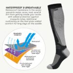 VIATERRA x RANDY SUN Knee High Waterproof Socks X283 Merino Wool, Grey - Image 6