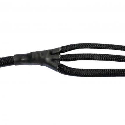 AKRO Wiring Harness Auxiliary Light EL-HR-01, braided sleeve junction close-up