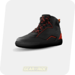 CLAN Riding Boots Torque D3O Black Red, three-quarter front view