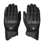 VIATERRA Riding Gloves Holeshot Pro Black, back of hand detail