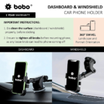 BOBO Car Phone Holder CM5 Black - Image 4