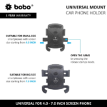 BOBO Car Phone Holder CM5 Black - Image 6