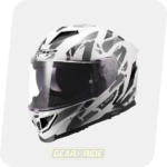 LS2 Helmet FF818 Storm III Kaos White Grey Glossy