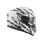 LS2 Helmet FF818 Storm III Kaos White Grey Glossy - Image 2