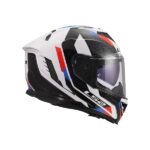 LS2 Helmet FF818 Storm III Sporty White Blue Red Glossy - Image 2