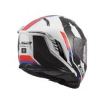 LS2 Helmet FF818 Storm III Sporty White Blue Red Glossy - Image 3