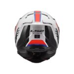LS2 Helmet FF818 Storm III Sporty White Blue Red Glossy - Image 4