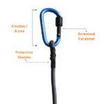 MOTOTECH Bungee QuickClip with Carabiner 36 inch / 90 cm Grey - Image 3